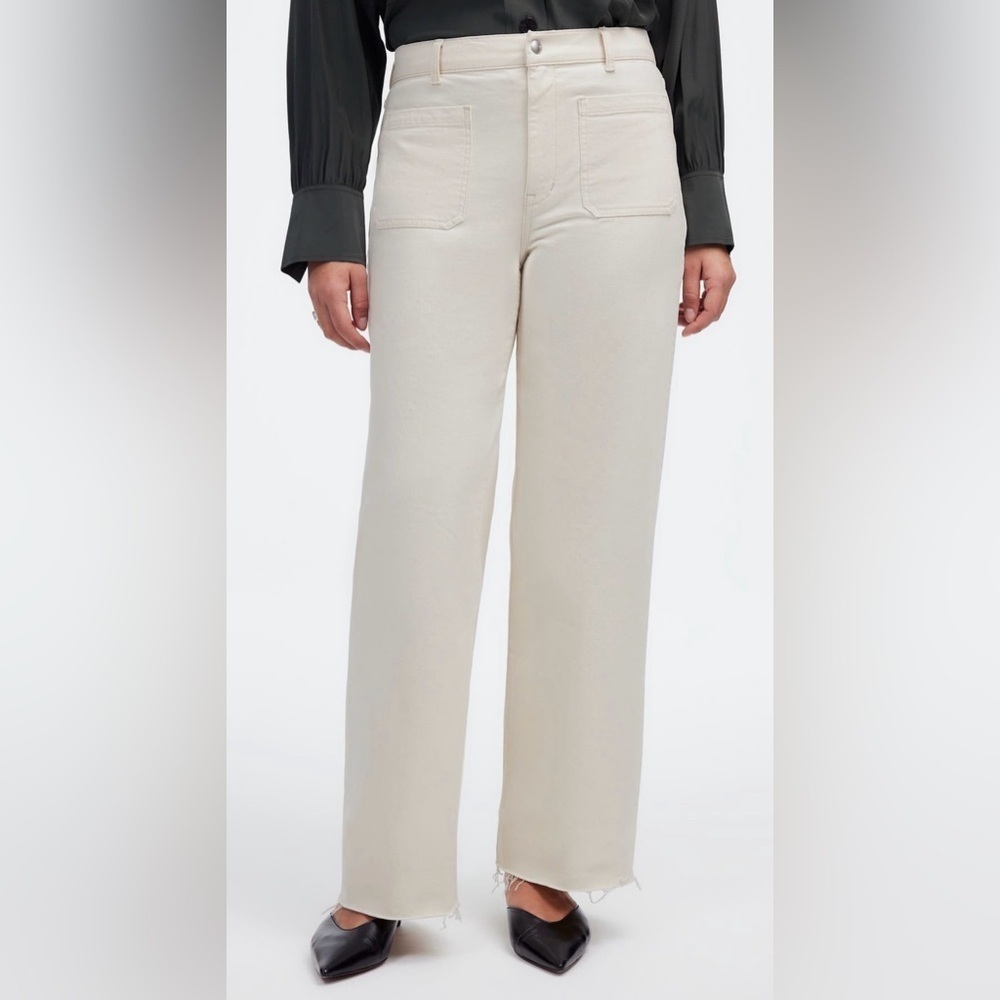 Madewell Cream Wide-Leg Jeans